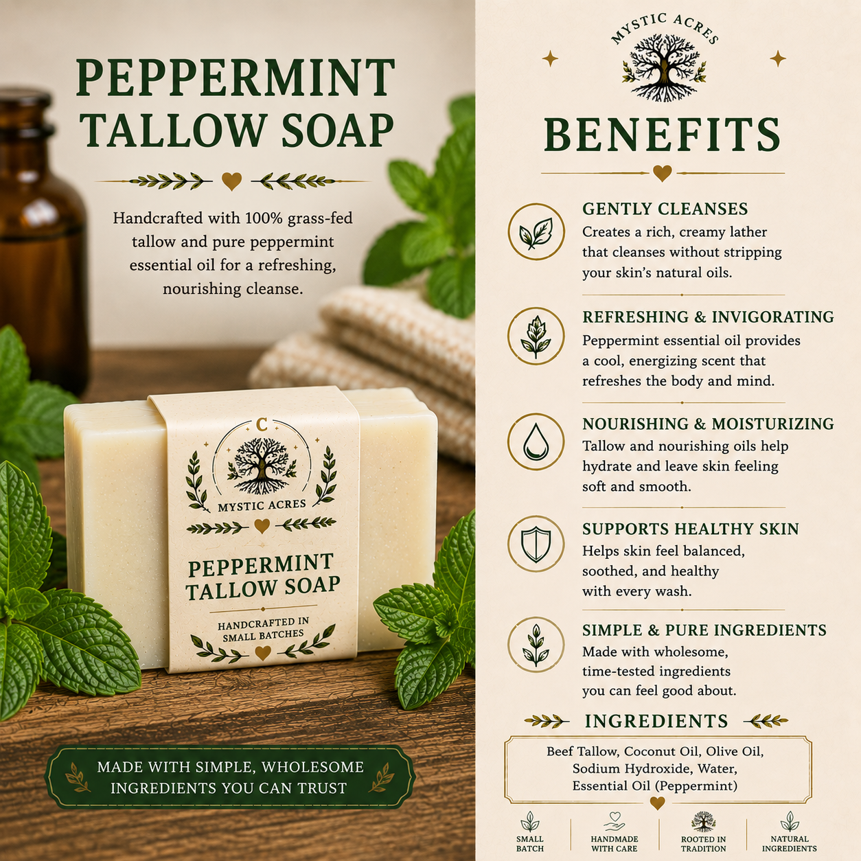 Peppermint Tallow Soap