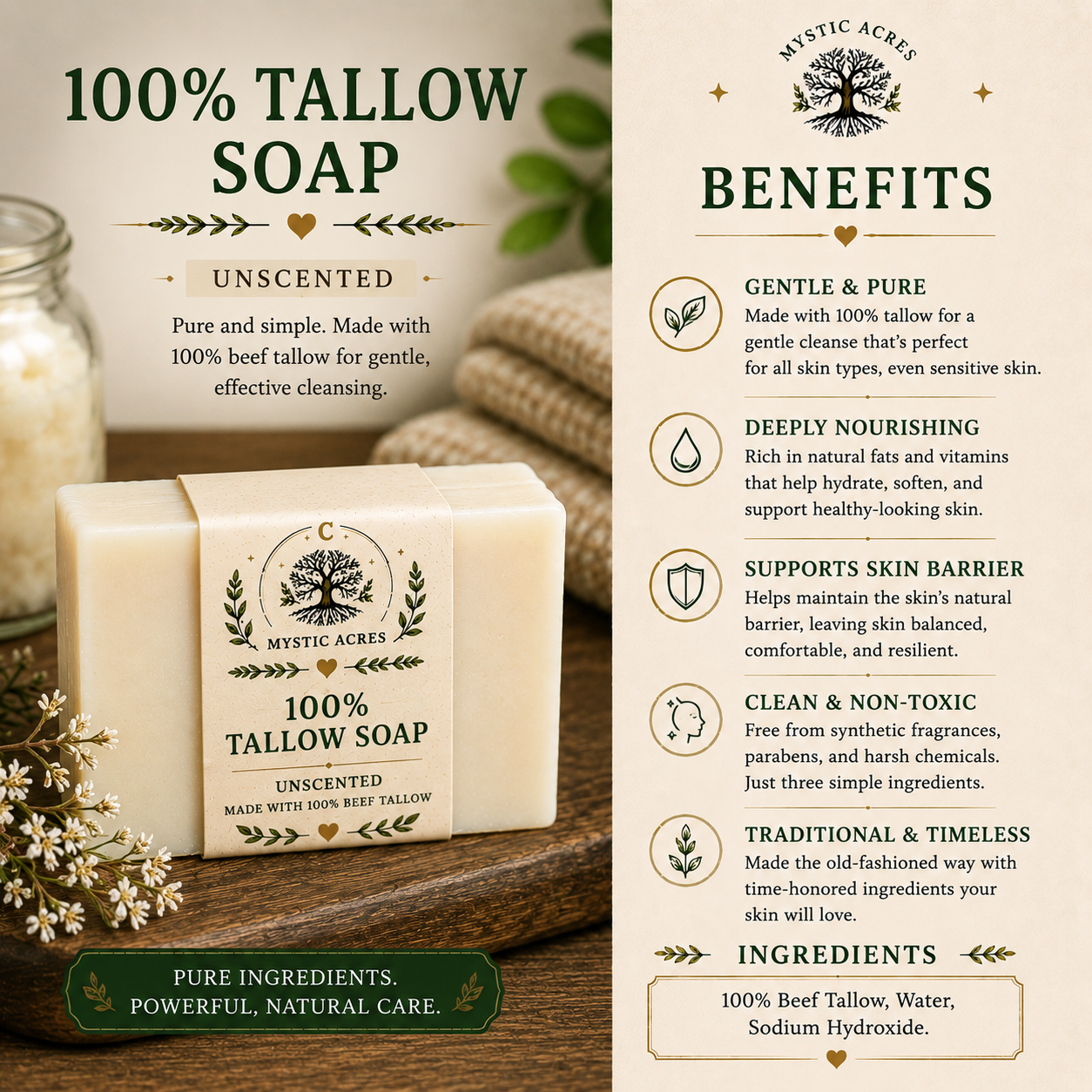 100% Tallow Soap