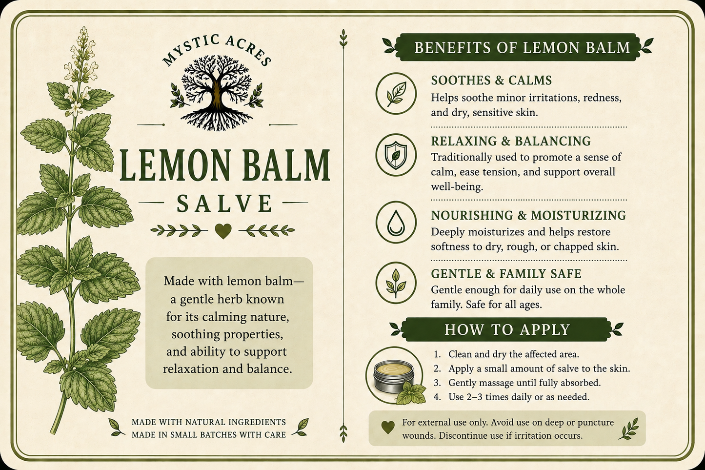Lemon Balm Salve
