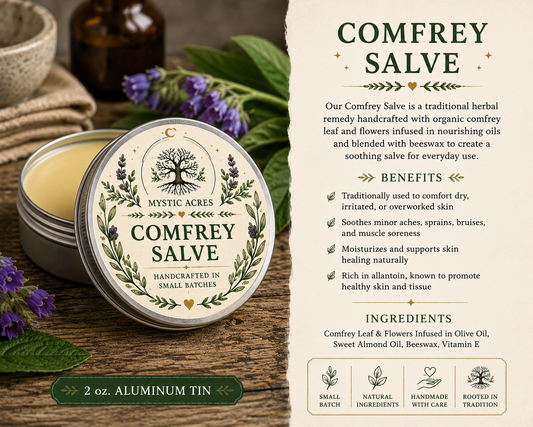 Comfrey Salve for Pain Relief