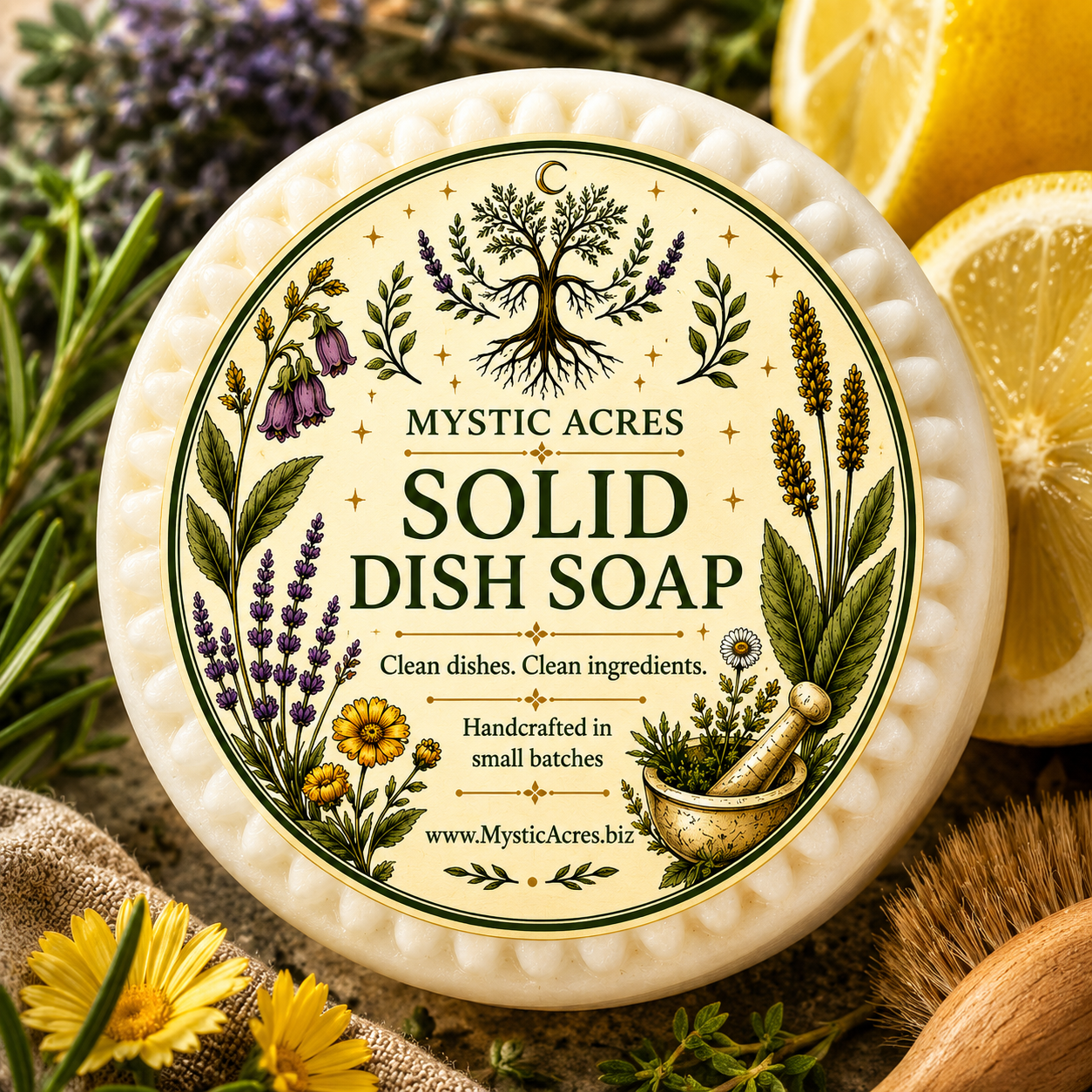 Solid Dish Soap Bar
