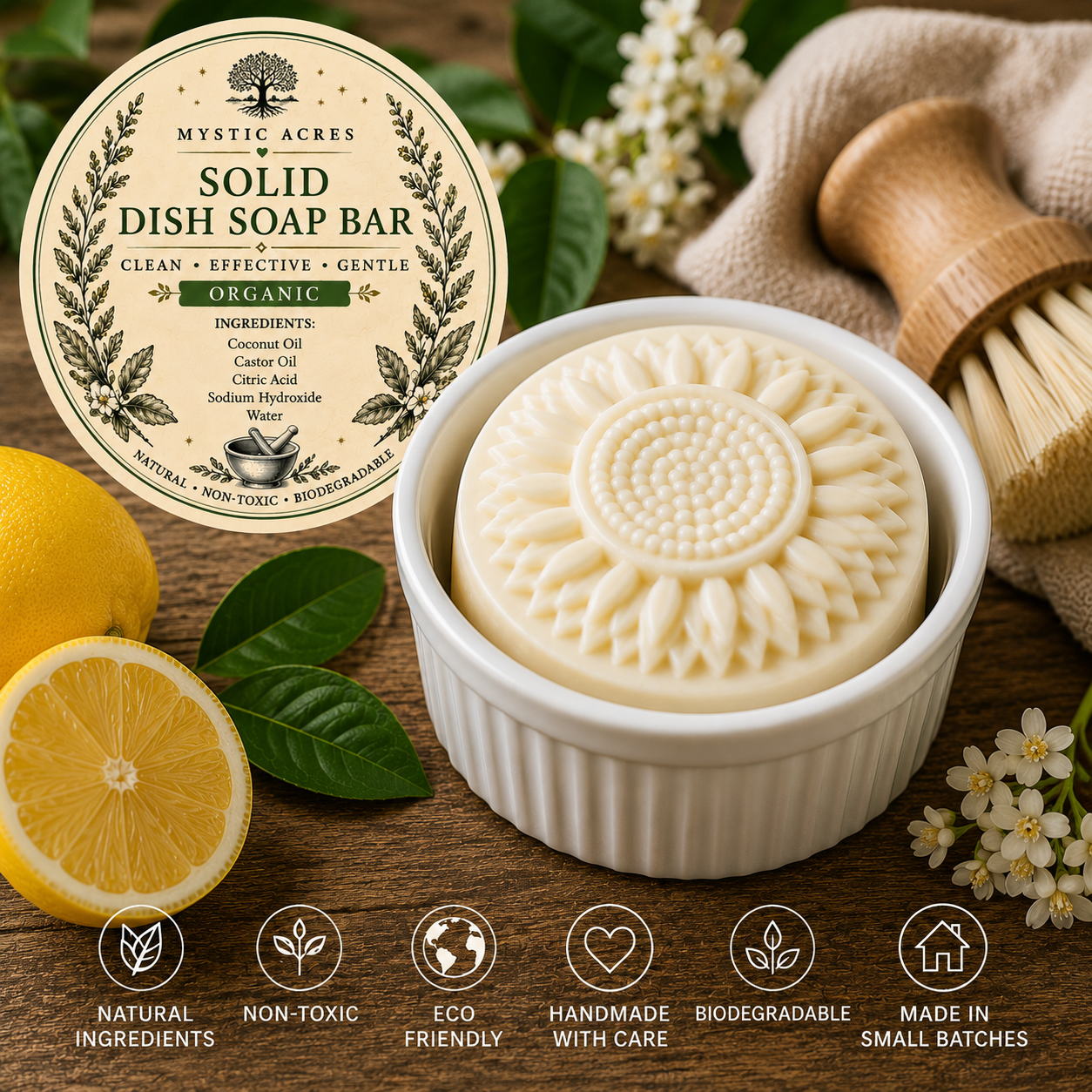 Solid Dish Soap Bar